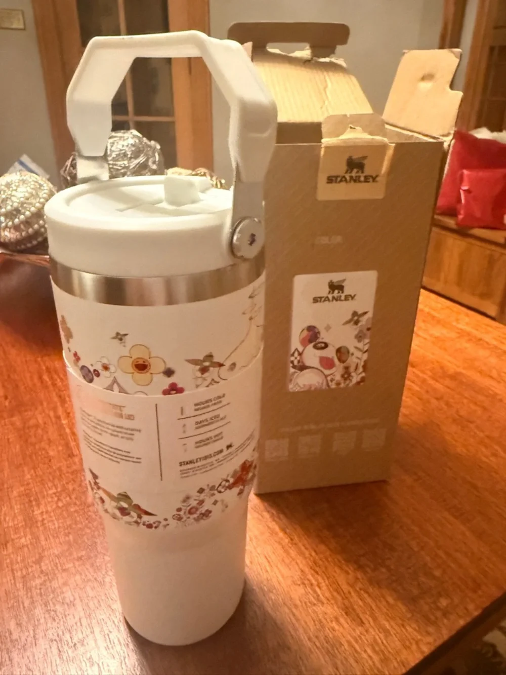 Stanley White Tumbler Box with Colorful LV Floral Graphic - Picture 2 of 5